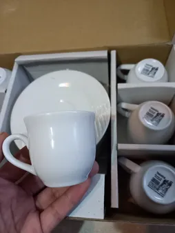 ست فنجان و نعلبکی 12 پارچه شرکت صنایع چینی تقدیس مدل RL60