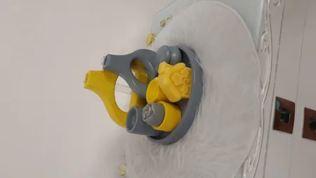 ست 10 دکوری بتنی مدل رومیزی طرح کلبه