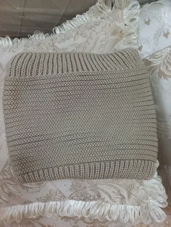 شال گردن بافتنی مدل رینگی داخل خز طرح یقه ای سپهر