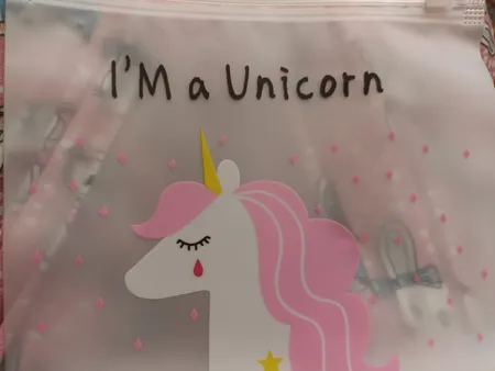 پوشه مدل زیپ دار طرح یونیکورن کد 140112ne مجموعه 4 عددی