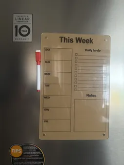 تخته وایت برد مدل پلنر هفتگی سایز 29.5×19.5 سانتی متر به همراه ماژیک