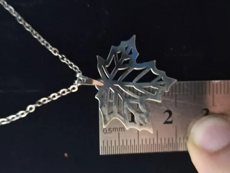 گردنبند نقره زنانه طرح برگ کد 001