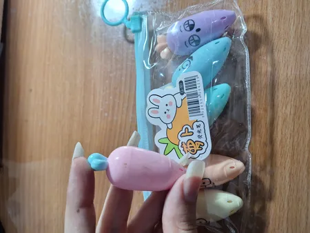 ماژیک علامت گذار مدل پاستلی طرح هویج بسته 6 عددی