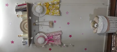 استیکر دیواری کودک باروچین مدل ستاره های صورتی مجموعه 45 عددی