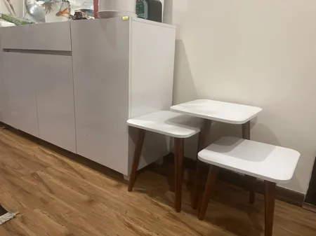 میز عسلی مدل لیون p 322 کد 11 مجموعه 3 عددی