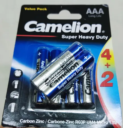 باتری نیم قلمی کملیون مدل Super Heavy Duty بسته 6 عددی