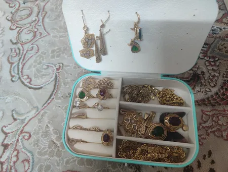 جعبه جواهرات مدل مسافرتی چرمی مستطیلی