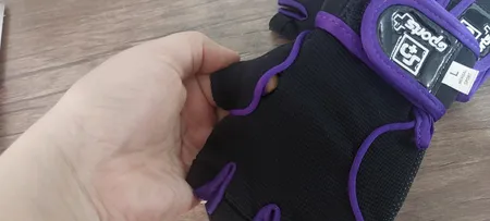 دستکش بدنسازی زنانه مدل SPORT PLUS مچ بند دار کف ژله ای