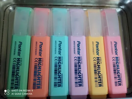 ماژیک علامت گذار پنتر مدل pastel بسته 6 عددی