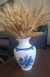 تجریه خرید گلدان دکوری چینی زرین ایران مدل فلورانس سرمه ای سایز متوسط