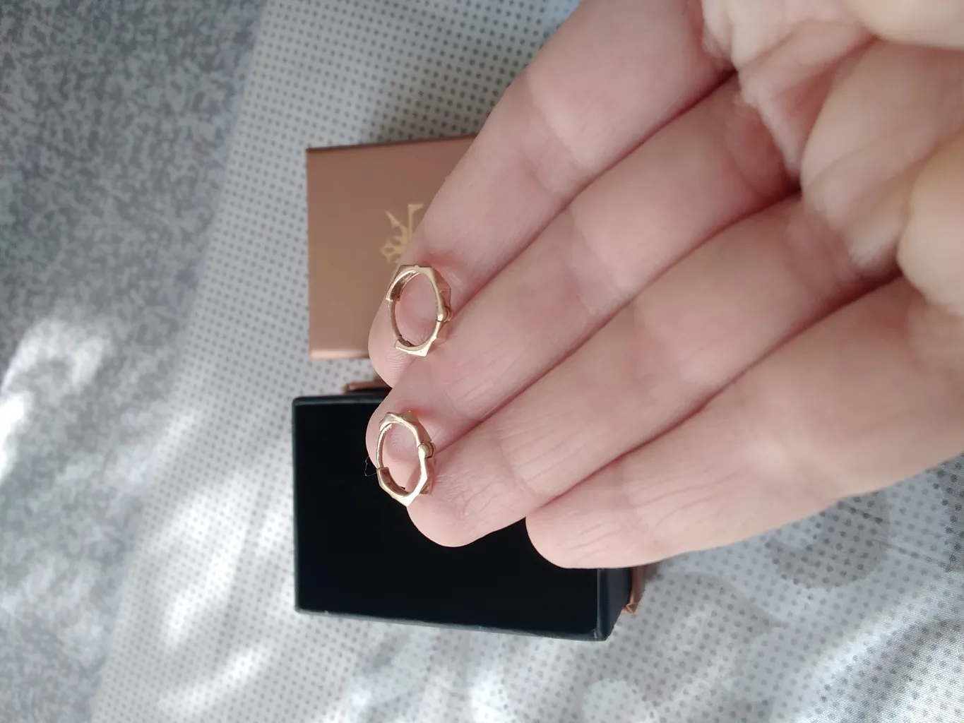 گوشواره گلیپسی طلا 18 عیار زنانه الی گالری مدل اوریگامی