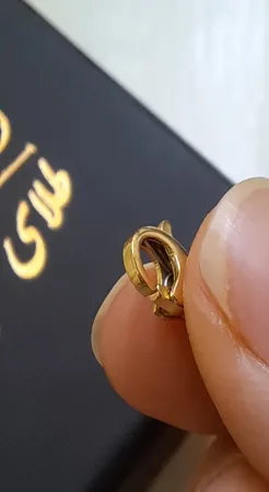 دستبند النگویی طلا 18 عیار زنانه طلای مستجابی مدل فیگارو گلستانه کد 19