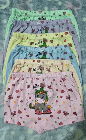 شورت دخترانه مدل Uni22 مجموعه 6 عددی