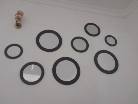 آینه  الف مدل  گرد دلسا کد 321 مجموعه 3 عددی