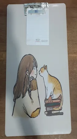 تخته شاسی طرح فانتزی دختر و گربه کد 2535019 سایز A4