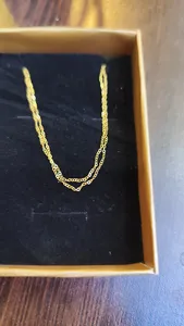 تجریه خرید زنجیر طلا 18 عیار زنانه ماهک مدل MM0353
