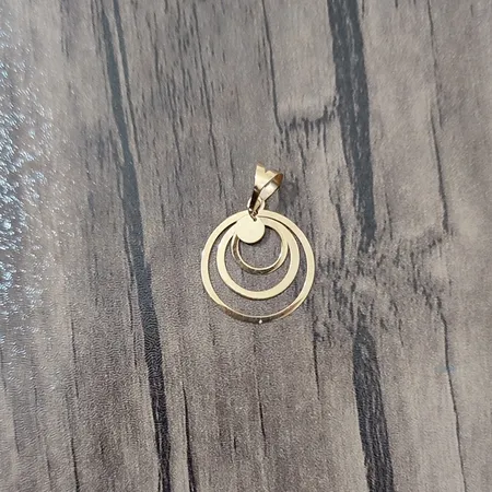 آویز گردنبند طلا 18 عیار زنانه مایا ماهک مدل MM1629 طرح دایره متداخل