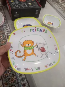 تجریه خرید سرویس غذاخوری 5 پارچه کودک چینی زرین ایران مدل کواترو دوستان درجه عالی