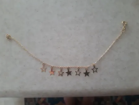 دستبند طلا 18 عیار زنانه طلای مستجابی مدل ستاره کد M18