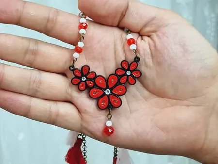نیم ست زنانه مدل دست ساز طرح گل کد H024