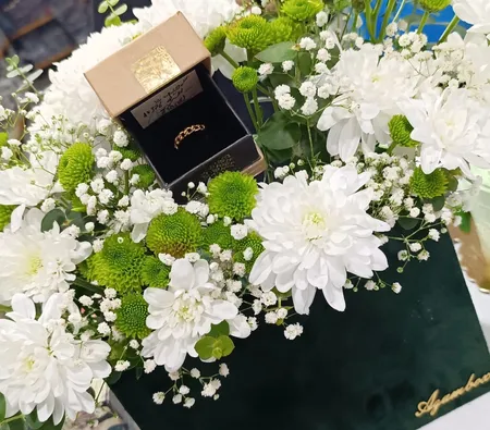انگشتر طلا 18 عیار زنانه دوست خوب مدل dk376