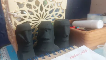 مجسمه سنگی مدل ایستر کاکاسنگی مجموعه 3 عددی