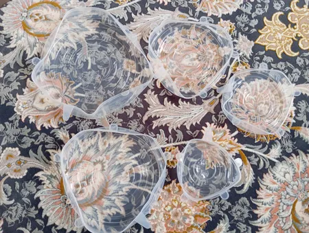 درپوش ظرف مدل سیلیکونی مجموعه 6 عددی