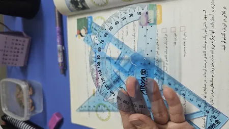 ست خط کش و گونیا آریا مدل 8038 مجموعه 4 عددی