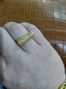 تجریه خرید انگشتر طلا 18 عیار زنانه طلای مستجابی مدل آوا کد 67035