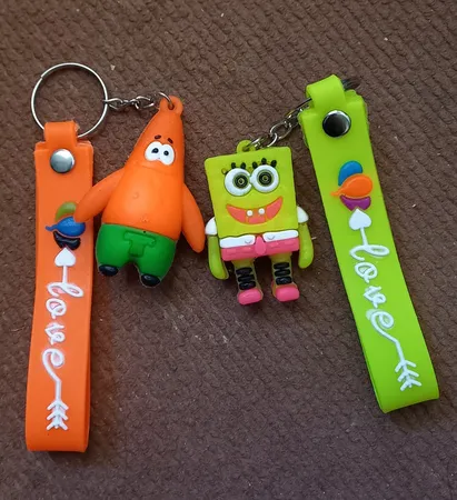 جاکلیدی مدل سیلیکونی طرح باب اسفنجی و پاتریک بسته 2 عددی