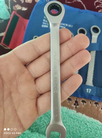 آچار یکسر تخت و یکسر رینگی جغجغه ای لورد مدل YP-8-19MM مجموعه 7 عددی