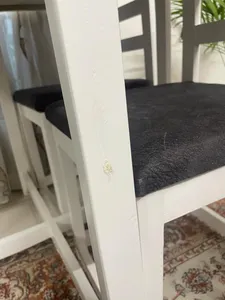 تجریه خرید میز و صندلی ناهارخوری 4 نفره مدل V4.sefid