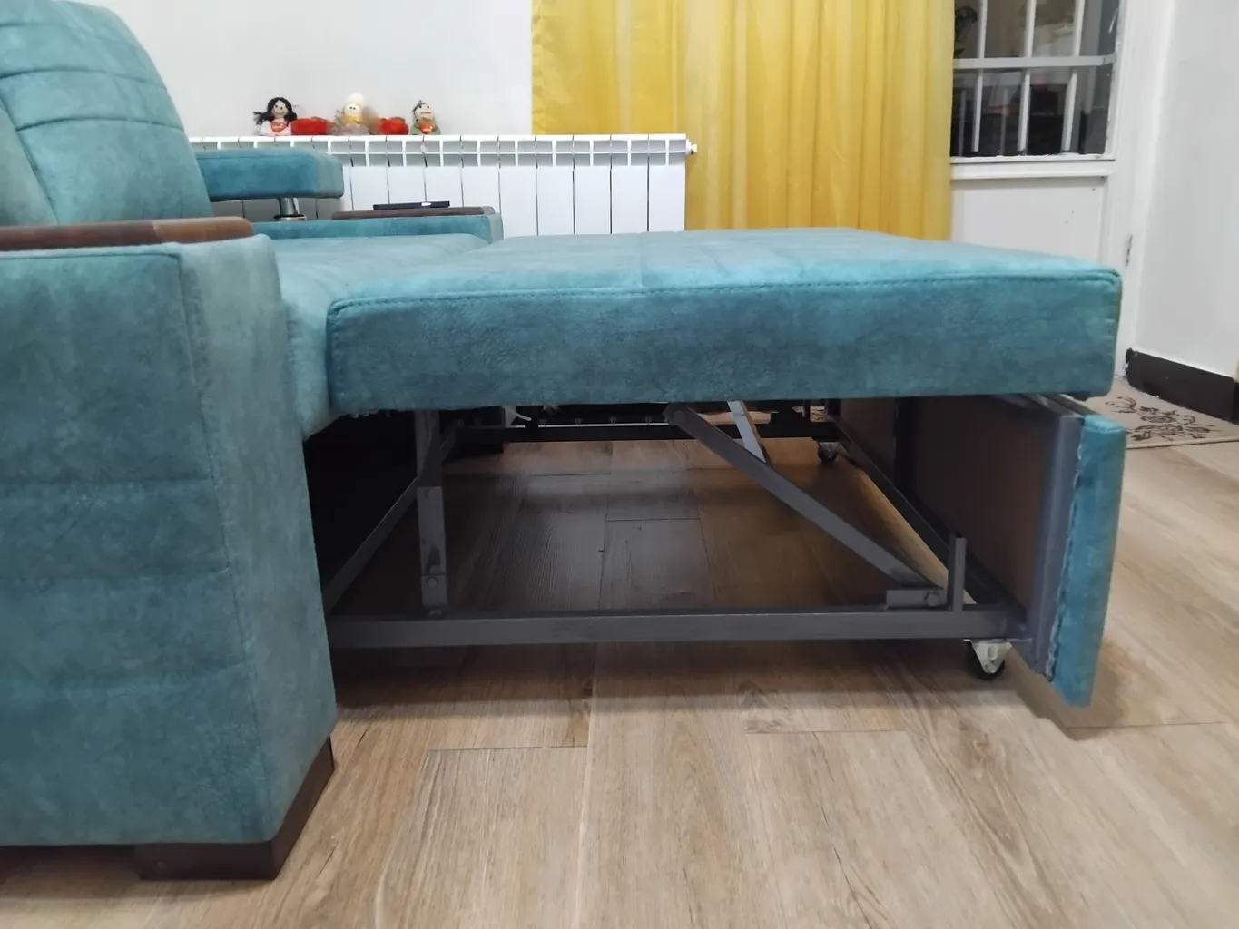 مبل تختخواب شو 2 نفره اورنگ مدل ریلی دسته دوبل