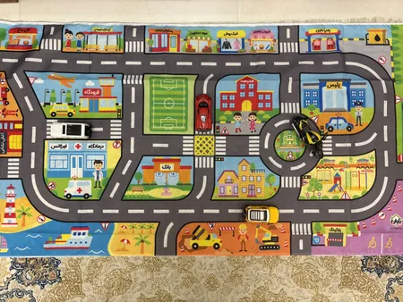 زیر انداز بازی مدل شهر پارچه ای کودک