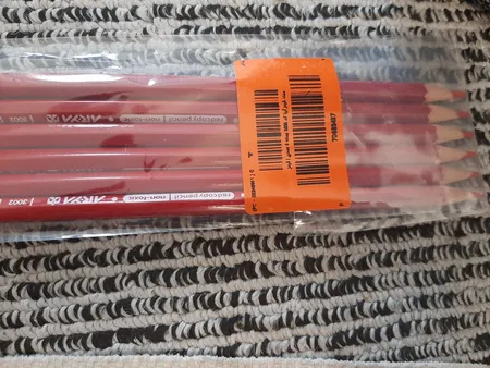 مداد قرمز آریا کد 3002 بسته 6 عددی