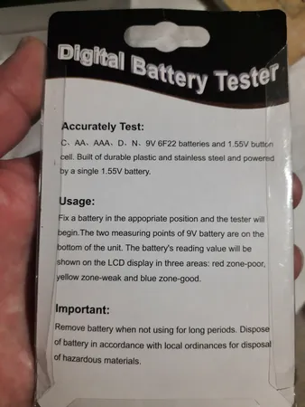 تستر باتری مدل UNIVERSAL BATTERY TESTER