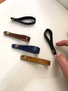 تجریه خرید جاشمعی چرم عطارد مدل W01 مجموعه 5 عددی