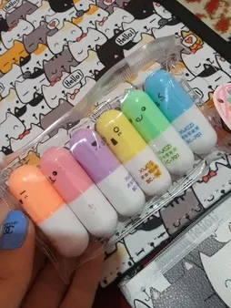 ماژیک علامت گذار مدل Pill بسته 6 عددی