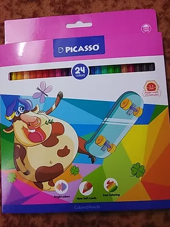 مداد رنگی 24 رنگ پیکاسو مدل SUPERB WRITER طرح گاو