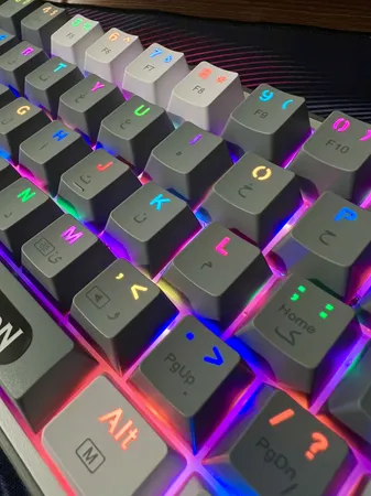 کیبورد گیمینگ ردراگون مدل K617 FIZZ، سوییچ مکانیکال قرمز، Tenkeyless، نورپردازی RGB