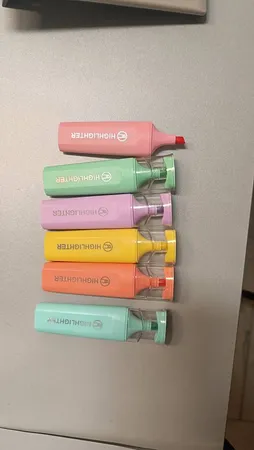 ماژیک علامت گذار مدل طرح پاستلی مجموعه 6 عددی