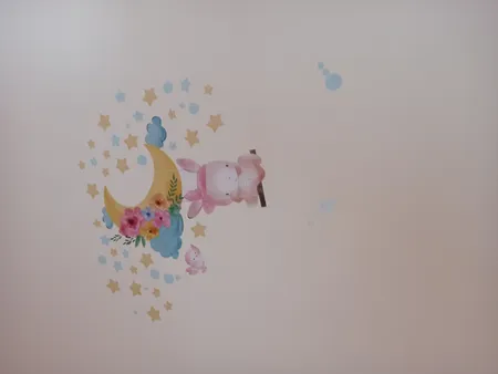 استیکر دیواری کودک طرح شب خرگوشی