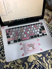 تجریه خرید استیکر لپ تاپ مدل cute cat 03 مناسب برای لپ تاپ 15 تا 17 اینچ به همراه برچسب حروف فارسی کیبورد