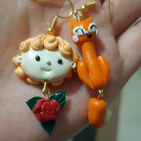 گوشواره دخترانه مدل شازده کوچولو کد E1019