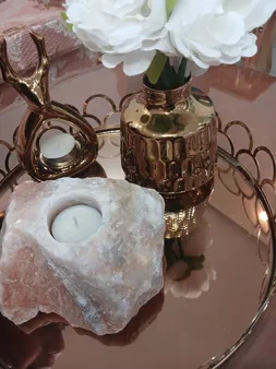 جا شمعی سنگ نمک مدل LT401