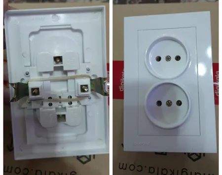 پریز برق دوقلو خیام الکتریک مدل KH8055