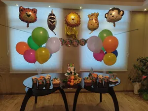 تجریه خرید بادکنک فویلی لاکی بالونز طرح حیوانات جنگل مینی کد 1117 مجموعه 6 عددی