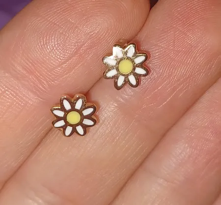 گوشواره میخی طلا 18 عیار زنانه بان گالری مدل گل بابونه
