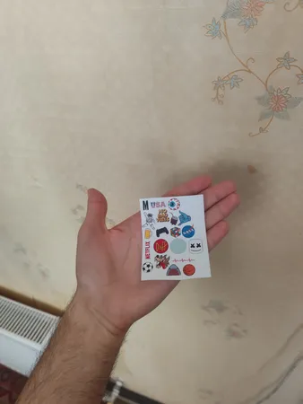 استیکر لپ تاپ طرح no bad vibe مجموعه 20 عددی