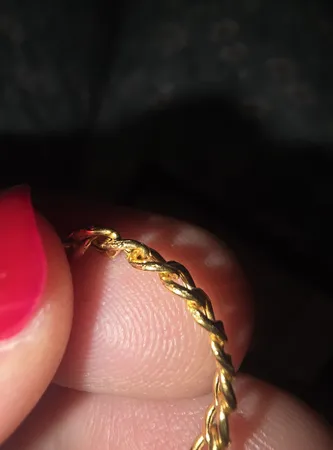 دستبند زنجیری طلا 18 عیار زنانه الی گالری مدل کارتیه 80